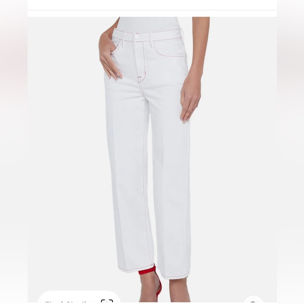 L'AGENCE Crisp White Straight Jeans
